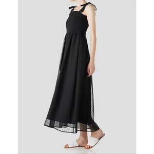 Women's Summer Casual Sleeveless dress medium black A Line Long Maxi Dress